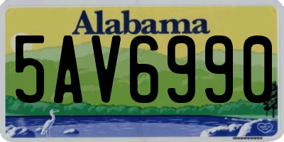 AL license plate 5AV6990