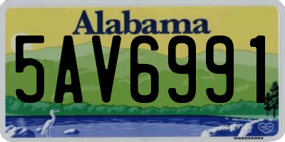 AL license plate 5AV6991