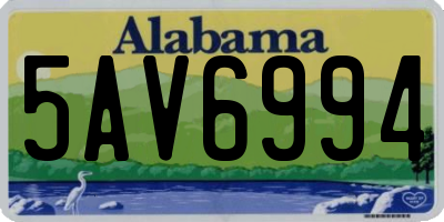 AL license plate 5AV6994