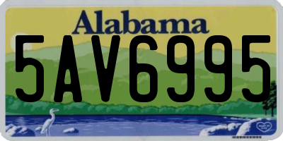 AL license plate 5AV6995