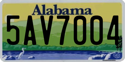 AL license plate 5AV7004