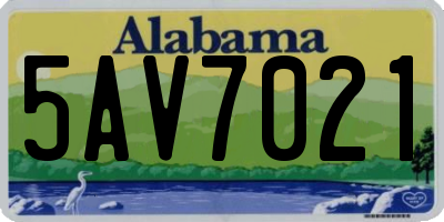 AL license plate 5AV7021