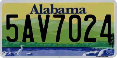 AL license plate 5AV7024