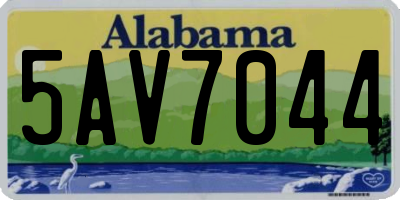 AL license plate 5AV7044