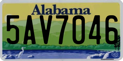 AL license plate 5AV7046