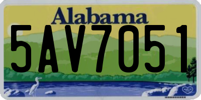 AL license plate 5AV7051