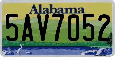 AL license plate 5AV7052