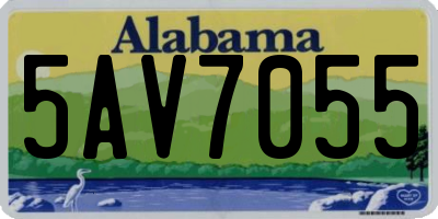 AL license plate 5AV7055