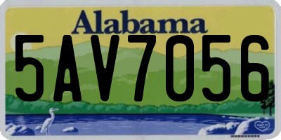 AL license plate 5AV7056