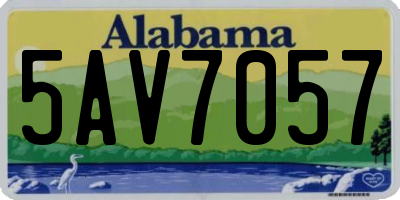 AL license plate 5AV7057