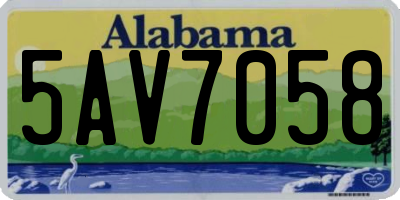 AL license plate 5AV7058