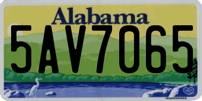 AL license plate 5AV7065