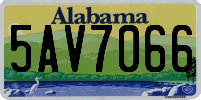 AL license plate 5AV7066