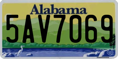 AL license plate 5AV7069