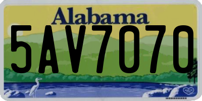 AL license plate 5AV7070