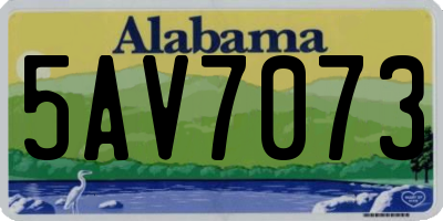 AL license plate 5AV7073