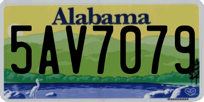 AL license plate 5AV7079