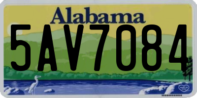 AL license plate 5AV7084