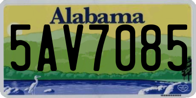 AL license plate 5AV7085