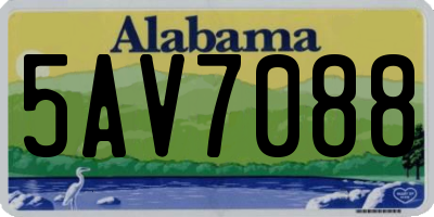 AL license plate 5AV7088