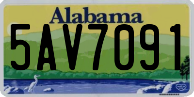 AL license plate 5AV7091