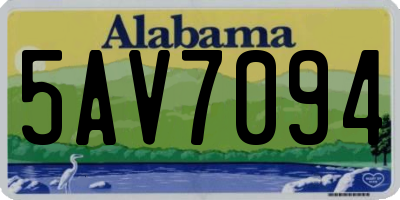 AL license plate 5AV7094