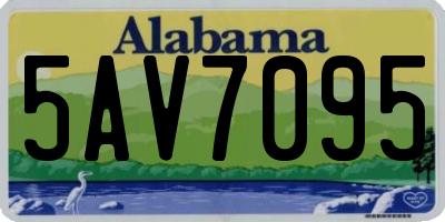 AL license plate 5AV7095