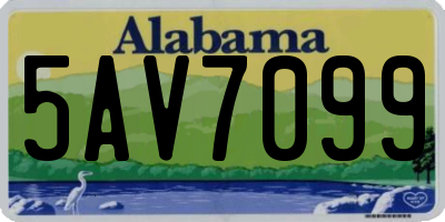 AL license plate 5AV7099