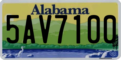 AL license plate 5AV7100