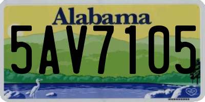 AL license plate 5AV7105
