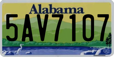 AL license plate 5AV7107
