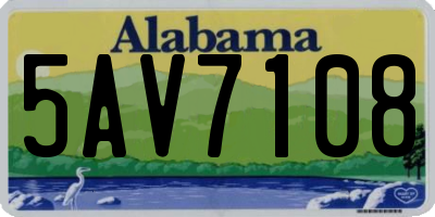 AL license plate 5AV7108