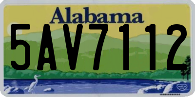AL license plate 5AV7112