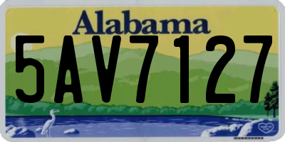 AL license plate 5AV7127