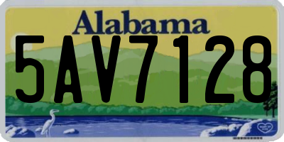 AL license plate 5AV7128