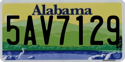 AL license plate 5AV7129