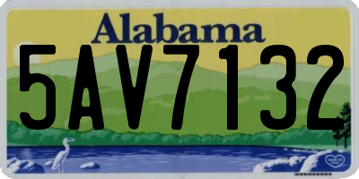 AL license plate 5AV7132