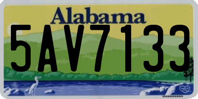 AL license plate 5AV7133