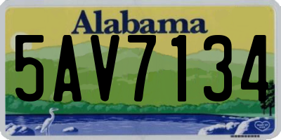 AL license plate 5AV7134