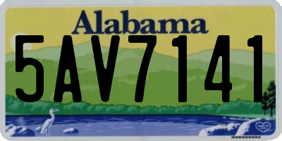 AL license plate 5AV7141