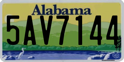 AL license plate 5AV7144