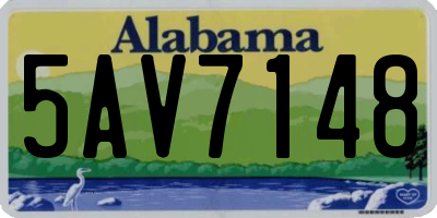 AL license plate 5AV7148