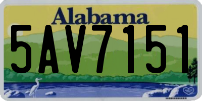 AL license plate 5AV7151