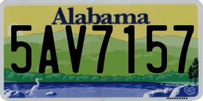 AL license plate 5AV7157