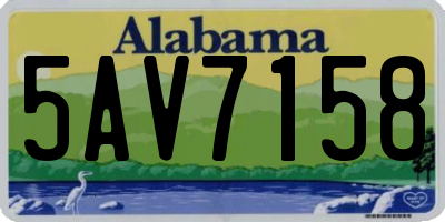 AL license plate 5AV7158