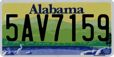 AL license plate 5AV7159
