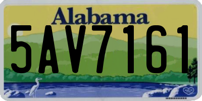 AL license plate 5AV7161