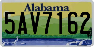 AL license plate 5AV7162