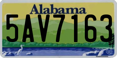 AL license plate 5AV7163