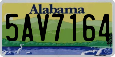 AL license plate 5AV7164